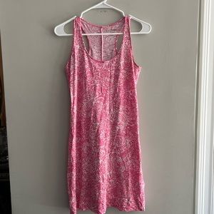 Lilly Pulitzer Cotton Jersey Shift Racerback Swim Cover Up Nightgown Pink XS
